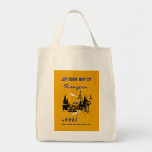 Tote Bag Voyagez en jet votre chemin vers Rangoon