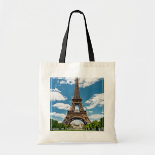 Tote Bag Vue de la Tour Eiffel depuis le parc public Champ 