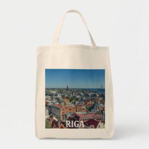 Tote Bag Vue de la vieille ville de Riga d'en haut