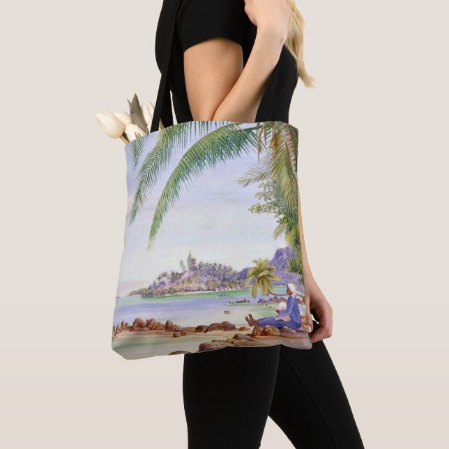 Tote Bag Vue de l'île ronde, tableau de Marianne North, (De près)