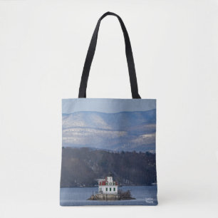 Tote Bag Vue d'hiver du phare d'Esopus Meadows