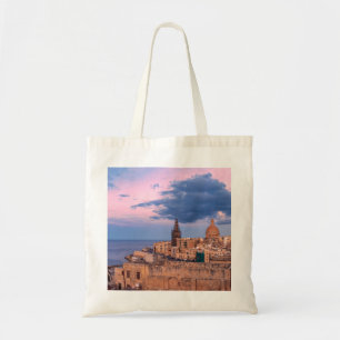 Tote Bag Vue panoramique du coucher de soleil sur La Valett