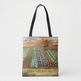 Tote Bag WA Skagit Valley Tulip Fields