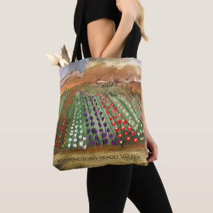 Tote Bag WA Skagit Valley Tulip Fields