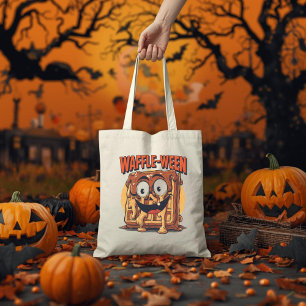 Tote Bag Waffle-ween Funny Halloween Petit déjeuner Waffle
