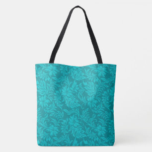 Tote Bag Waikiki Hibiscus Hawaiian Pareau Floral Beach Bag