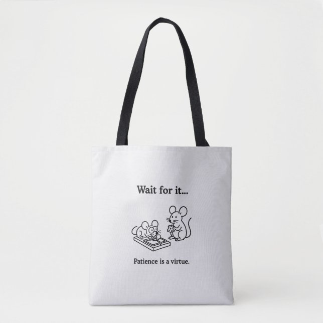 Tote Bag Wait for it funny mice (Devant)