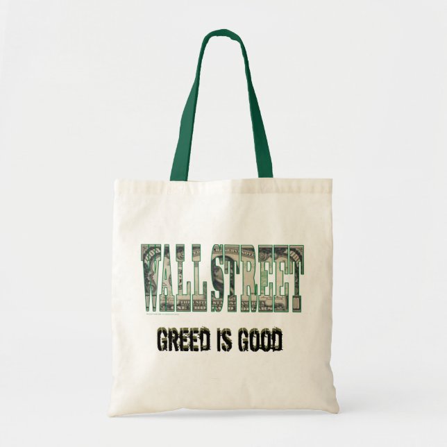 Tote Bag Wall Street/ La cupidité est bonne (Devant)