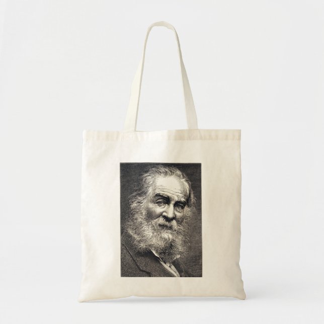 Tote Bag Walt Whitman Feuilles de grillage d'herbe (Devant)