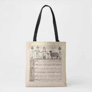 Tote Bag Walter Crane Baa Baa Mouton Noir Comptine