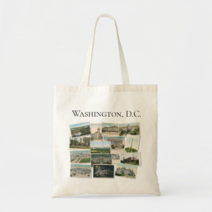 Tote Bag Washington DC : Carte postale Vintage à double fac