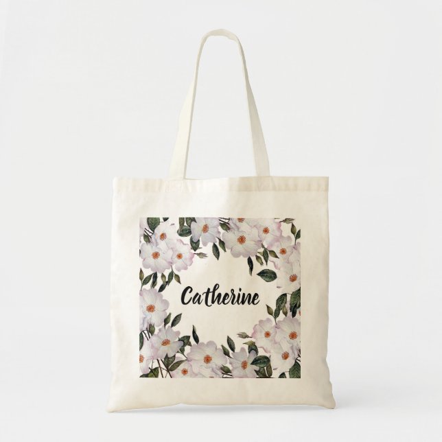 Tote Bag Watercolor Roses (Devant)