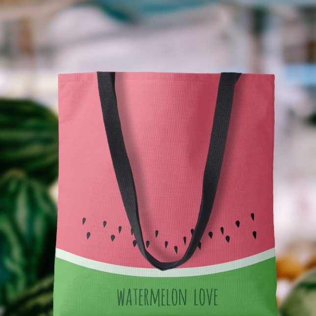 Tote Bag Watermelon Love Personnalisé rose et vert été (Let's face it, who doesn't adore a juicy watermelon?!)