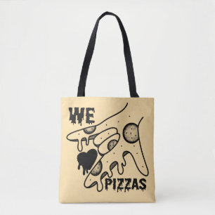 Tote Bag We Love Pizzas - Pizza Love - ASL ILY Obsession De