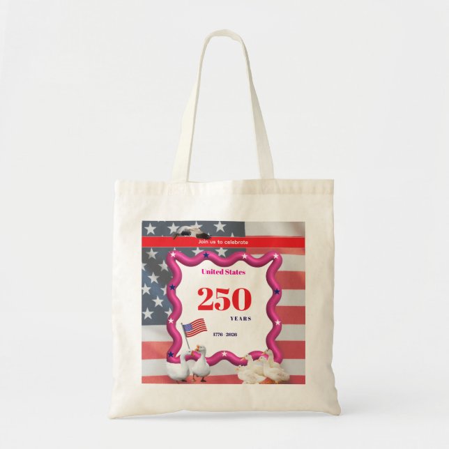 Tote Bag We The Silly Geese 250th Funny Celebration (Devant)
