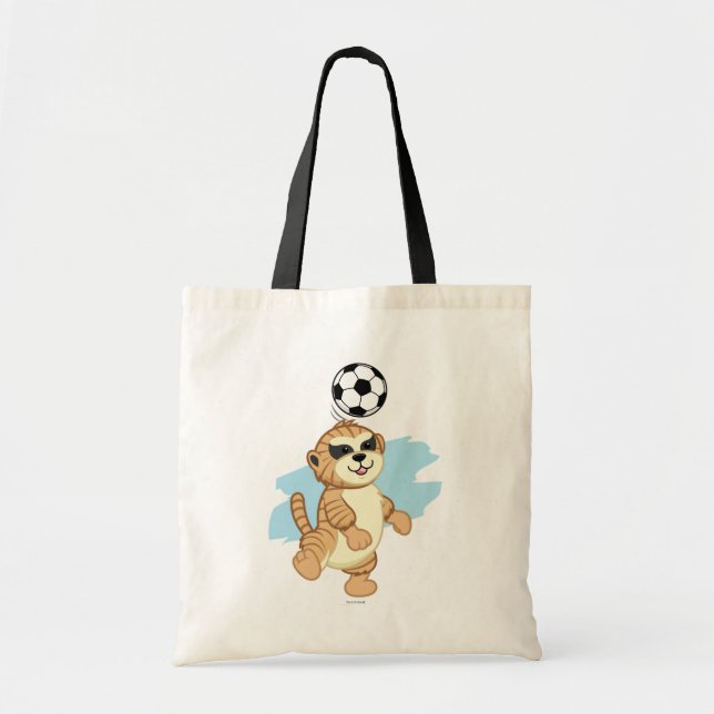Tote Bag Webkinz | Meerkat jouant au football (Devant)
