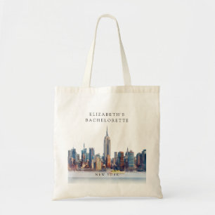 Tote Bag Week-end de célibataire aquarelle à New York