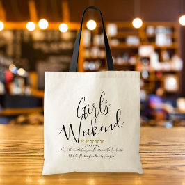 Tote Bag Week-end de filles personnalisé cinq étoiles