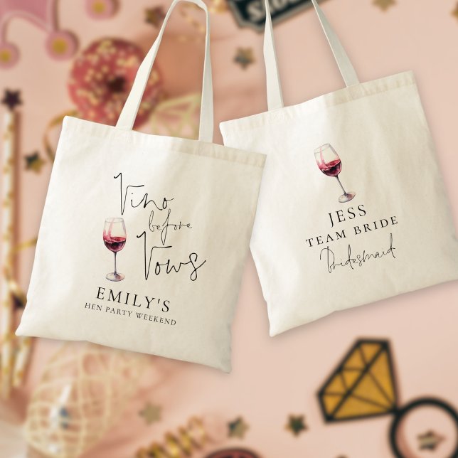 Tote Bag Week-end de l'enterrement de vie de jeune fille de (front and back view)