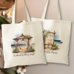 Tote Bag Weekend Beach Wedding Accueil personnalisé