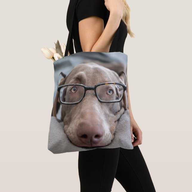 Tote Bag Weimaraner en verres futés (De près)
