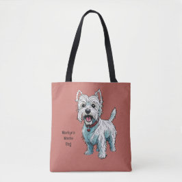 Tote Bag West Highland Terrier, Westie. Modifiable