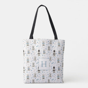 Tote Bag Westie Blanc avec Accessoires Monogramme