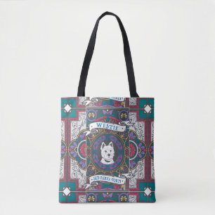 Tote Bag Westie Vitrage "Petit Mais Puissant"