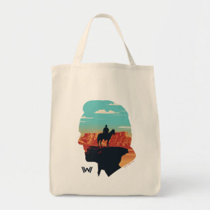 Tote Bag Westworld   Dr Ford Silhouette Of Man en noir