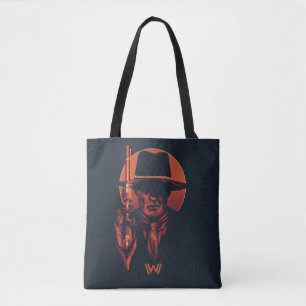 Tote Bag Westworld Homme en noir avec révolver