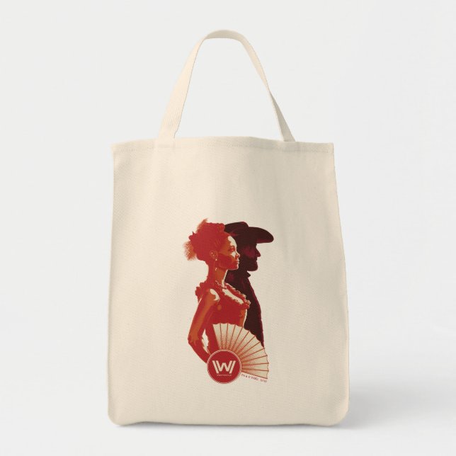 Tote Bag Westworld | Portrait du crayon maeve et hector (Devant)