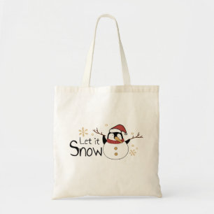 Tote Bag Whimsal Laisser Il Neige Pingouin Snowman   Noël