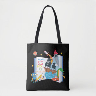 Tote Bag Whimsical Boy Library Livre Fourre-tout