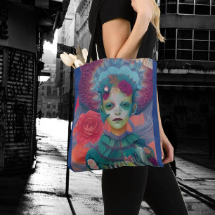 Tote Bag Whimsical Girls Face Nymph Fairy sorch Magique