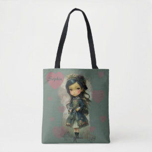 Tote Bag Whimsical Kawaii Fairy Tale Girl