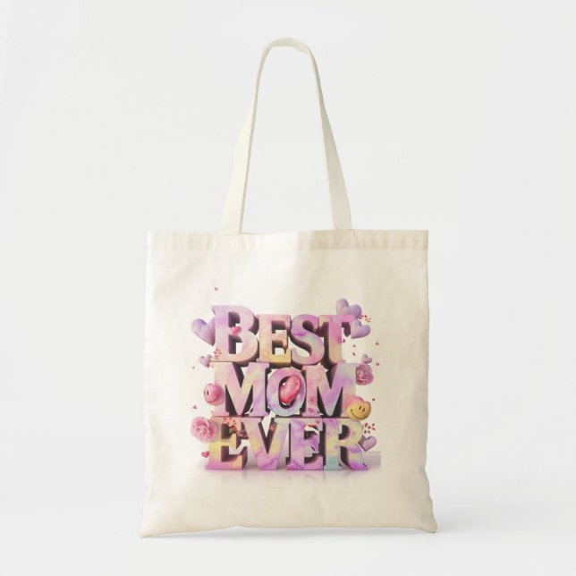 Tote Bag *~* Whimsical Mother Day Hearts Flowers 3-d AP72 (Devant)
