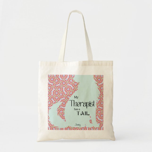 Tote Bag Whimsical Pet Therapy Humour Design (Devant)