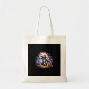 Tote Bag Whimsigoth Raccoon Par Lune, Ventilateur Coloré