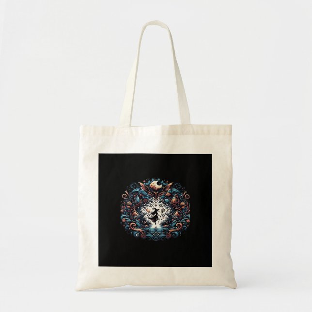 Tote Bag Whimsigoth sorcière dans un classique (Devant)