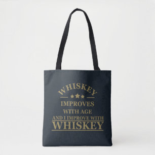 Tote Bag Whiskey cite d'humoristiques paroles d'alcool cade
