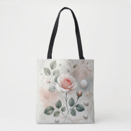 Tote Bag Whisper d'un Rose - Une élégance d'aquarelle rêvée