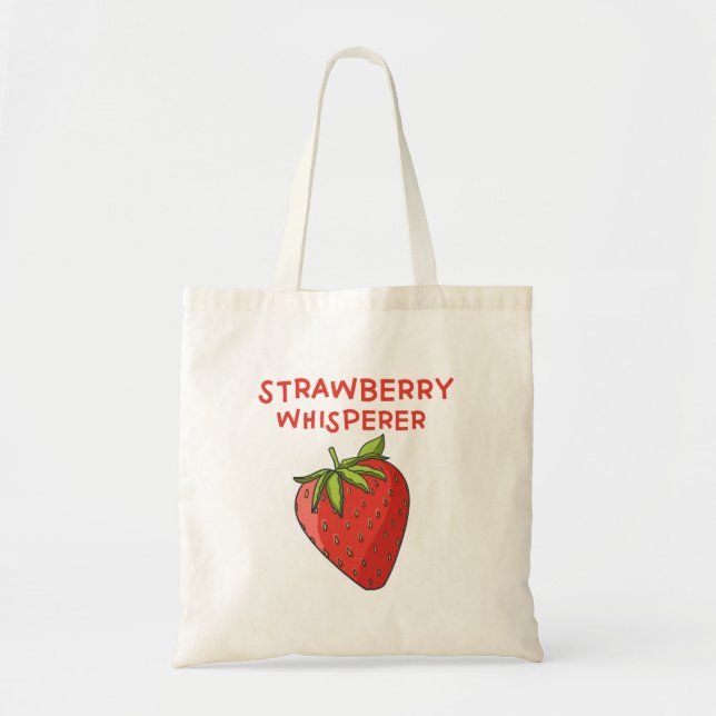 Tote Bag Whisperer aux fraises (Devant)