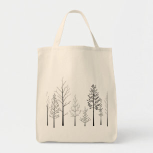 Tote Bag Whispers of the Forest - Silhouett d'arbre minimal