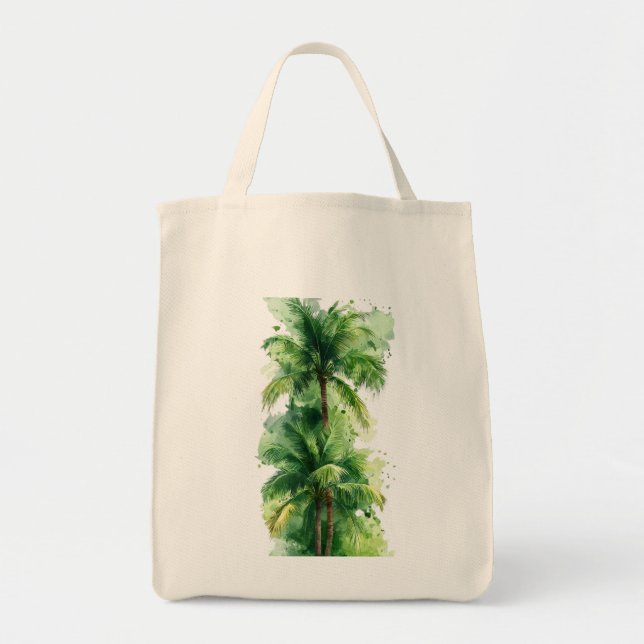 Tote Bag Whispers of the Palms Emerald Canopy Tropical Reve (Devant)