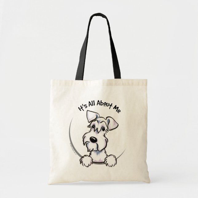 Tote Bag White Schnauzer Tout sur moi (Devant)