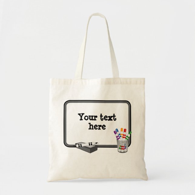 Tote Bag Whiteboard Bag mort, Customize your text (Devant)