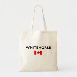 Tote Bag Whitehorse Canada Drapeau canadien couleur claire