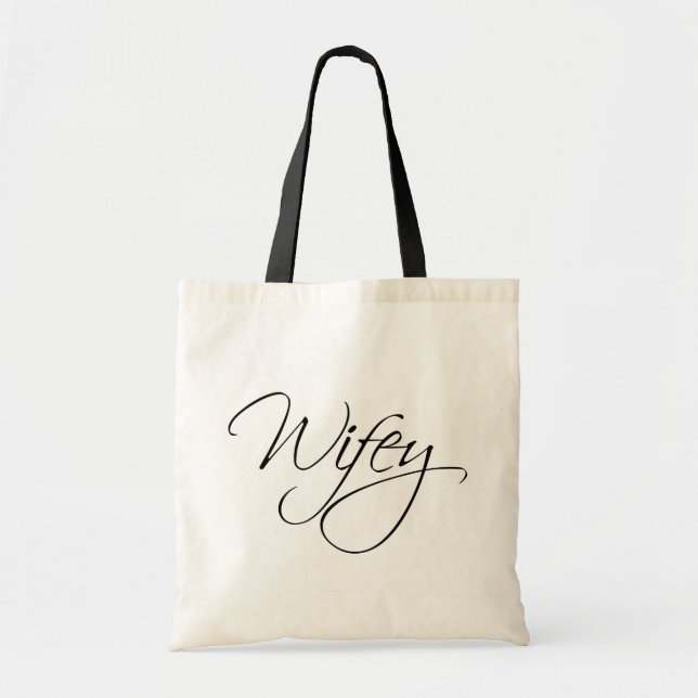 Tote Bag Wifey Calligraphie (Devant)