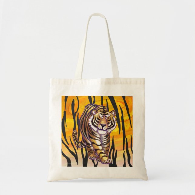 Tote Bag Wild Me Tiger orange et noir (Devant)