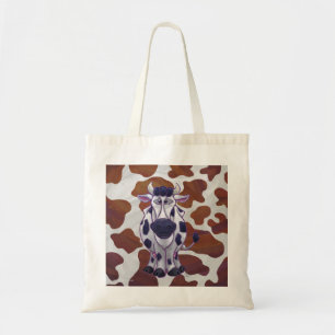 Tote Bag Wild me Vache Brown et blanche Impression